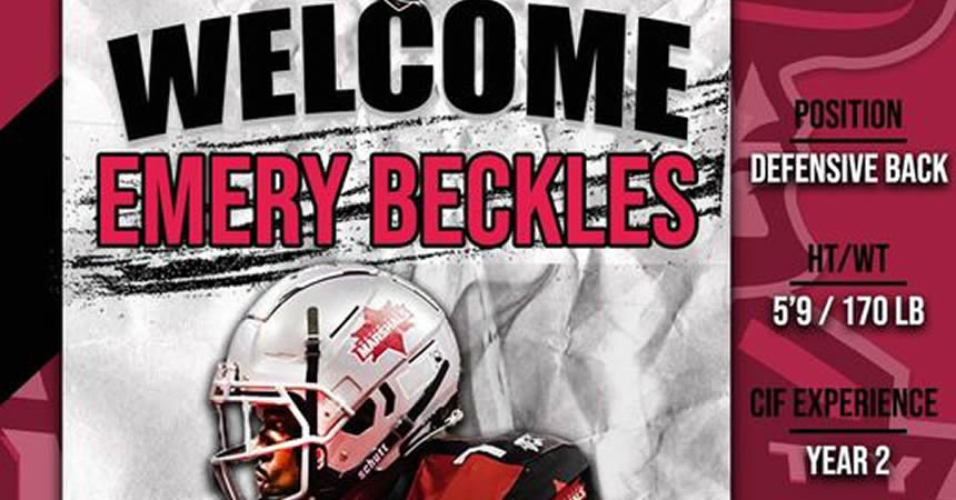 Emery Beckles has been re-signed!