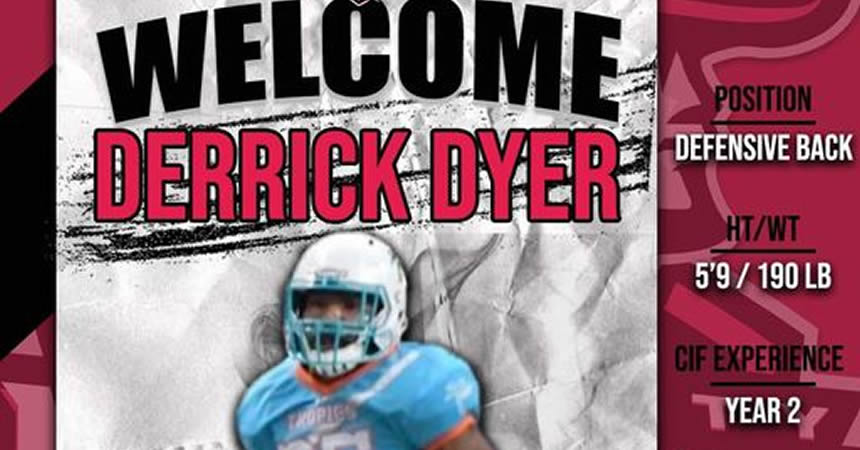 CIF Veteran DB Derrick Dyer signs with the Marshals