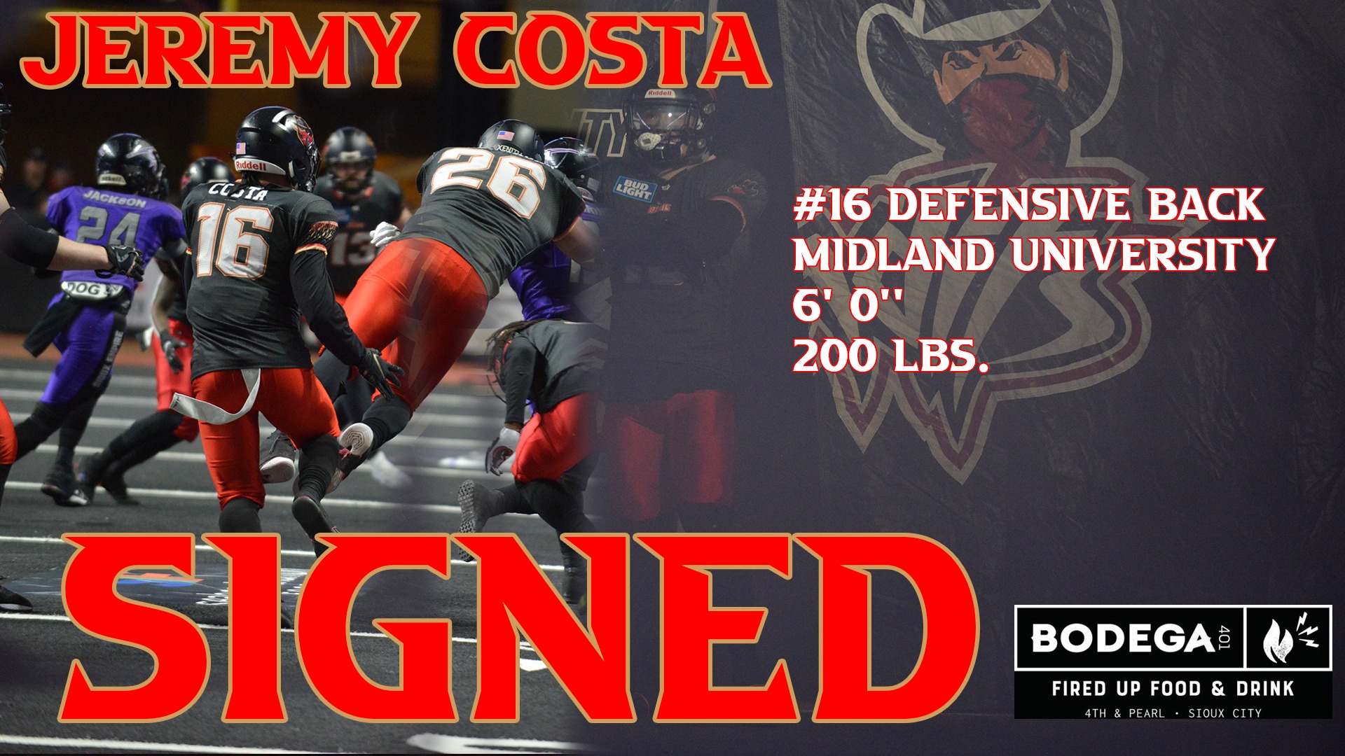 Welcome back for your second season #16 Jeremy Costa