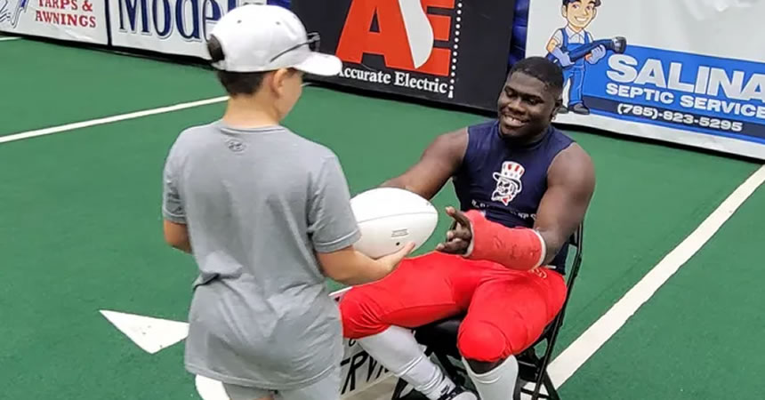 Javin Kilgo, Demarius Washington and Tracy Brooks spark Salina Liberty offense in blowout